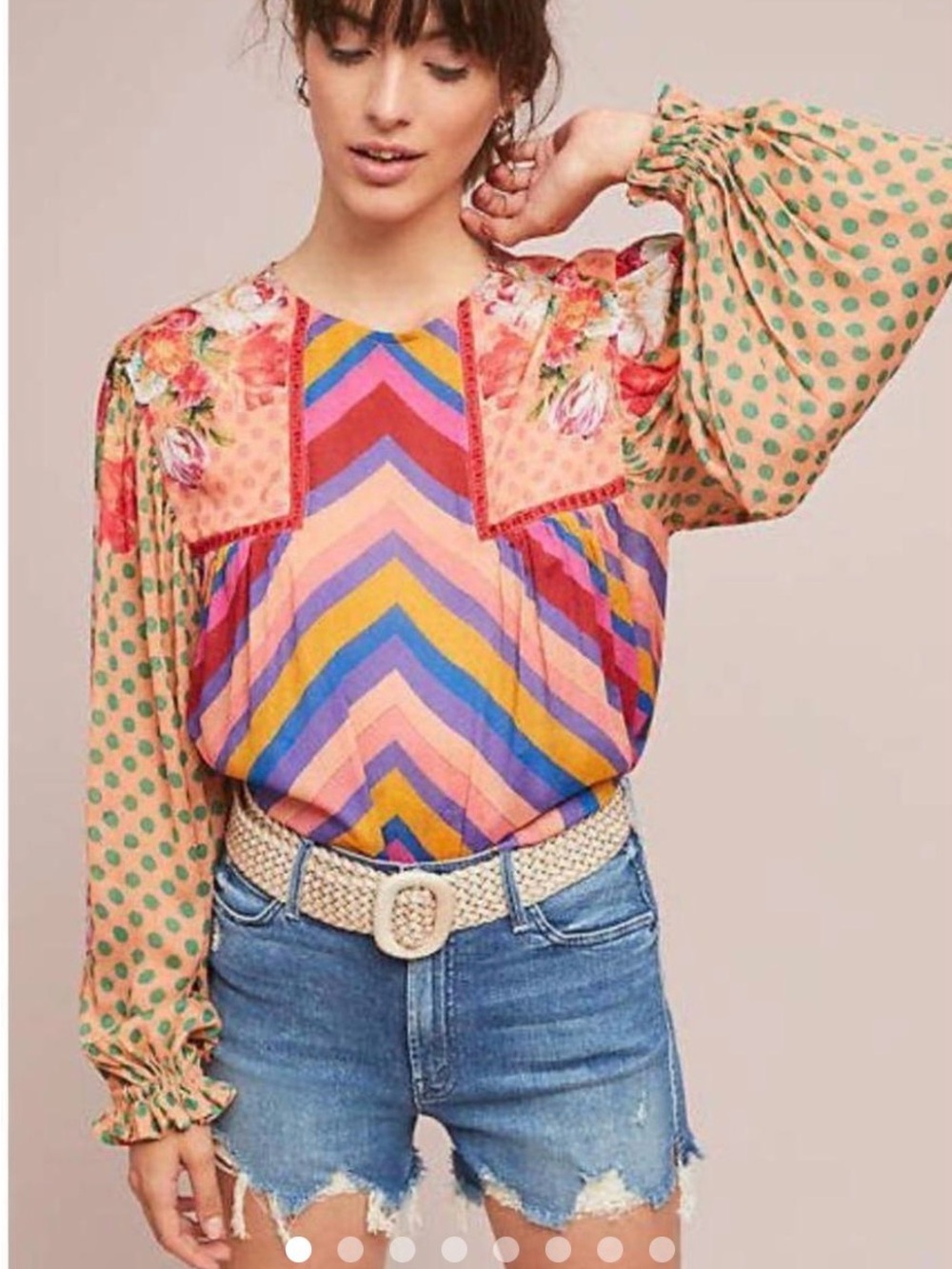 Anthropologie Blink London Colorful Blousr